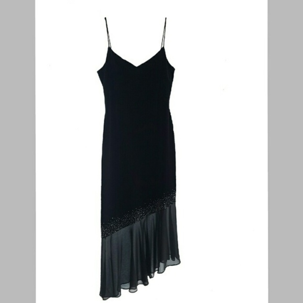 VINTAGE Jessica Howard Stretch Velvet Dress Size 8.